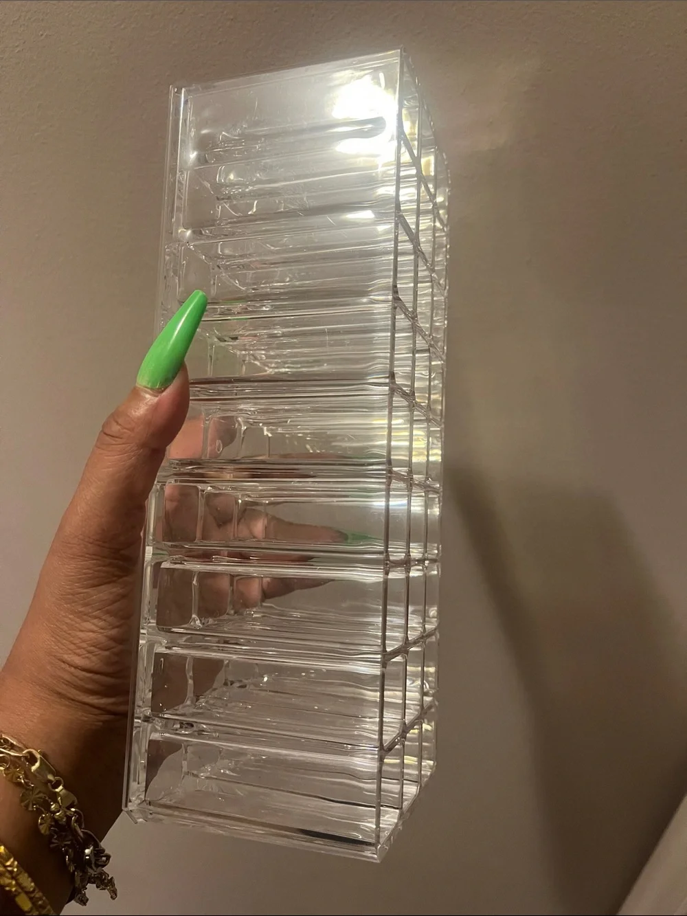 Clear Acrylic Makeup Organizer Tower - 27 Compartment